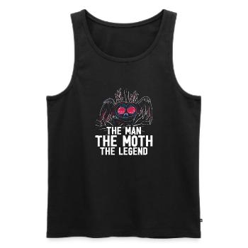 Mothman Lover Mythical Creature Cryptozoology - Men's Premium Organic Tank Top - black - Front - AI Model Male 178 light (178cm)