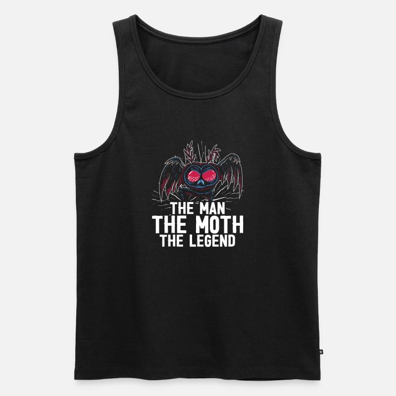 Mothman Lover Mythical Creature Cryptozoology - Männer Premium Bio Tank Top - Schwarz