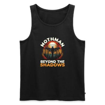 Mothman Lover Mythical Creature Cryptozoology - Men's Premium Organic Tank Top - black - Front - AI Model Male 178 light (178cm)
