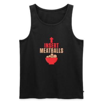 Meatball Lovers Gifts - Männer Premium Bio Tank Top - Schwarz - Vorne - Michal (187cm)