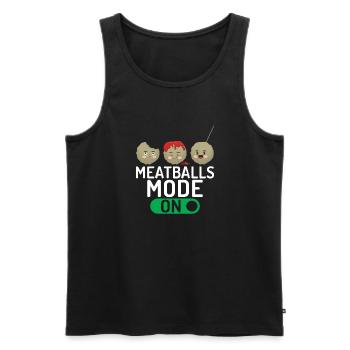 Cadeaux pour les amateurs de boulettes de viande - Débardeur bio Premium Homme - noir - Devant - Michal (187cm)