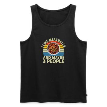Meatball Lovers Gifts - Men's Premium Organic Tank Top - black - Front - AI Model Male 178 light (178cm)