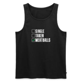 Cadeaux pour les amateurs de boulettes de viande - Débardeur bio Premium Homme - noir - Devant - Michal (187cm)