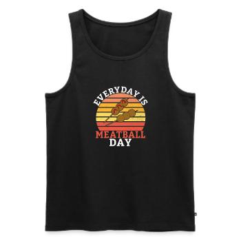 Meatball Lovers Gifts - Männer Premium Bio Tank Top - Schwarz - Vorne - Michal (187cm)