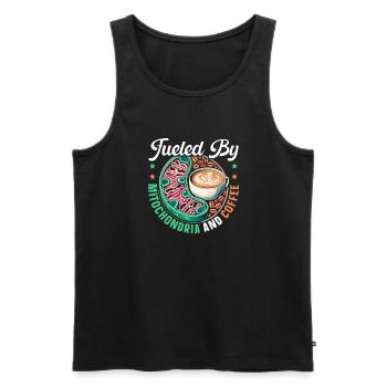 Lustiger Mitochondrien-energie-Biologielehrer - Männer Premium Bio Tank Top - Schwarz - Vorne - Michal (187cm)