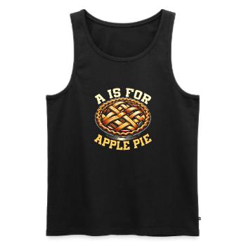 Apple pie food lovers - Men's Premium Organic Tank Top - black - Front - AI Model Male 178 light (178cm)
