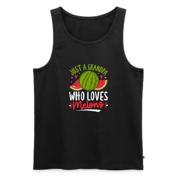 Melon Gift - Männer Premium Bio Tank Top - Schwarz - Vorne - Michal (187cm)
