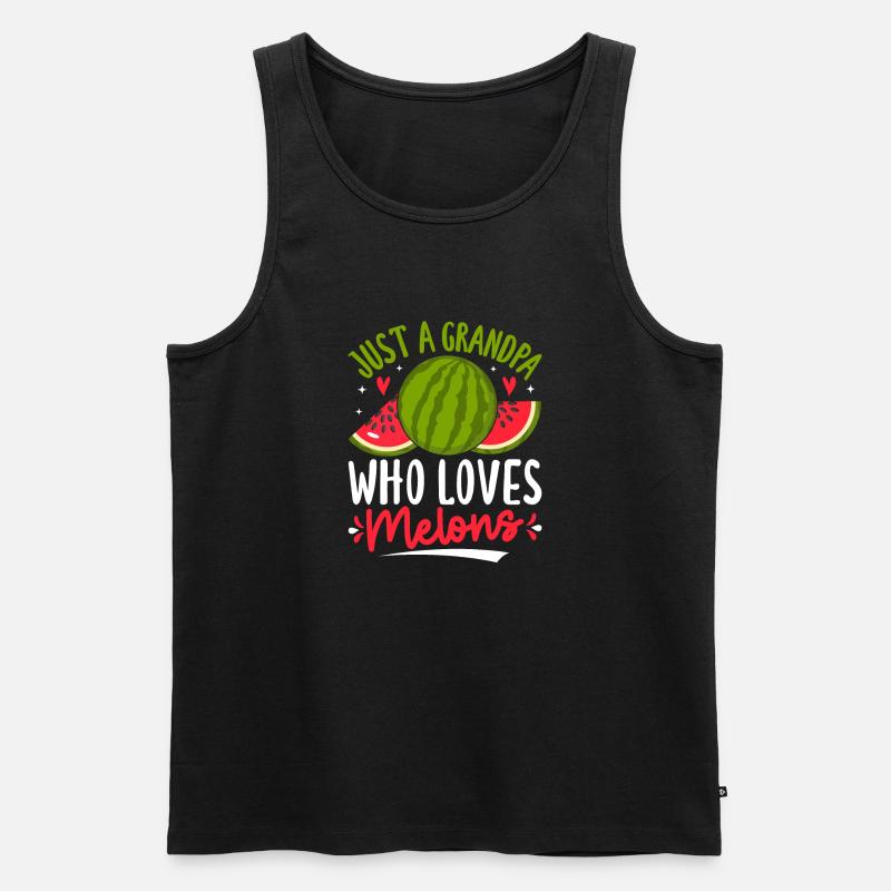 Melon Gift - Männer Premium Bio Tank Top - Schwarz