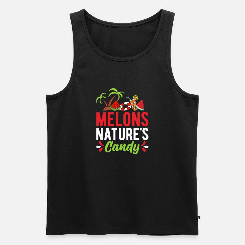 Melon Gift - Männer Premium Bio Tank Top - Schwarz