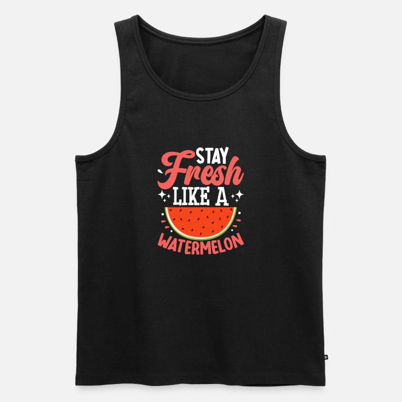 Melon Gift - Männer Premium Bio Tank Top - Schwarz