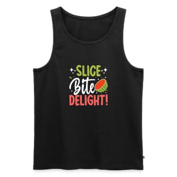 Melon Poison - Men's Premium Organic Tank Top - black - Front - Michal (187cm)
