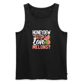 Melon Poison - Débardeur bio Premium Homme - noir - Devant - Michal (187cm)