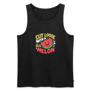 Melon Poison - Débardeur bio Premium Homme - noir - Devant - Michal (187cm)