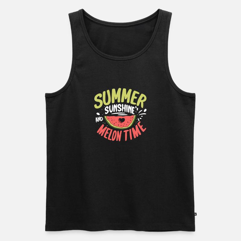 Melon Gift - Männer Premium Bio Tank Top - Schwarz