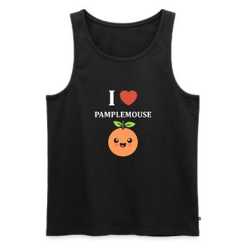 Humour Pamplemousse - Débardeur bio Premium Homme - noir - Devant - Michal (187cm)
