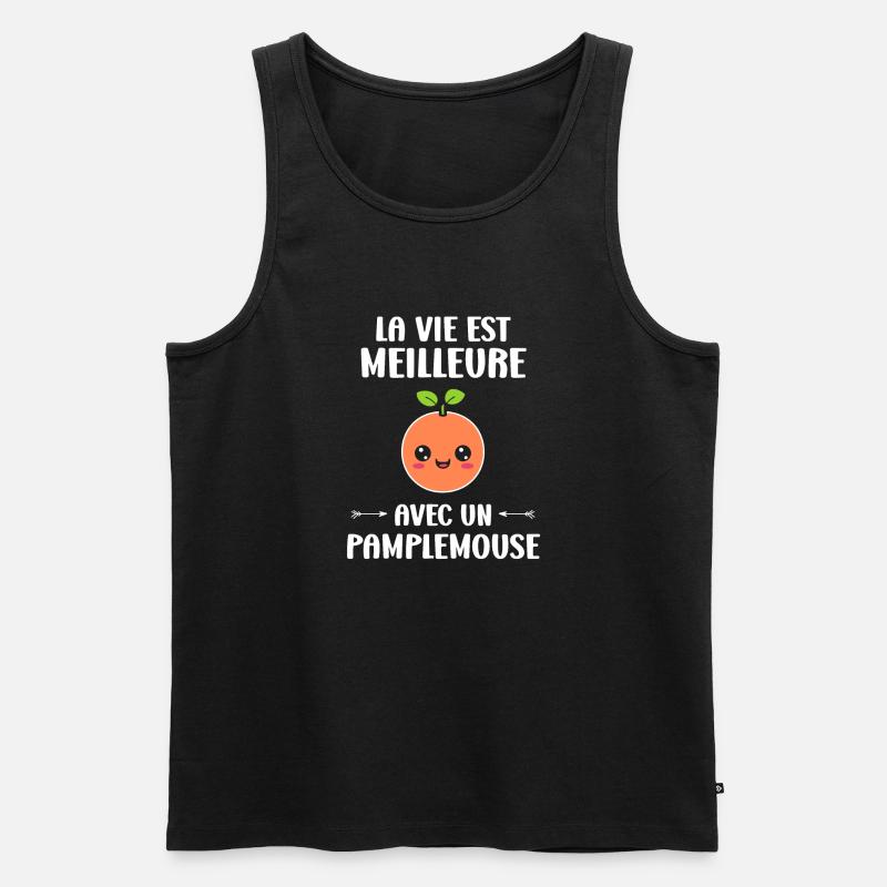 Humour Pamplemousse - Débardeur bio Premium Homme - noir