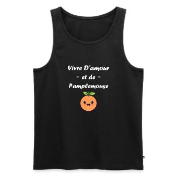 Humour Pamplemousse - Débardeur bio Premium Homme - noir - Devant - Michal (187cm)