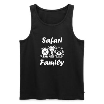 Safari family - Débardeur bio Premium Homme - noir - Devant - Michal (187cm)
