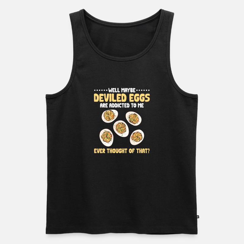 Gefüllte Eier Deviled Eggs - Männer Premium Bio Tank Top - Schwarz