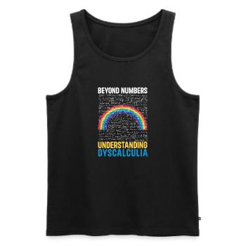 Cute dyscalculia awareness day - Men's Premium Organic Tank Top - black - Front - AI Model Male 178 light (178cm)