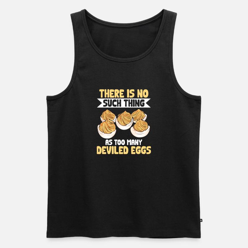 Gefüllte Eier Deviled Eggs - Männer Premium Bio Tank Top - Schwarz
