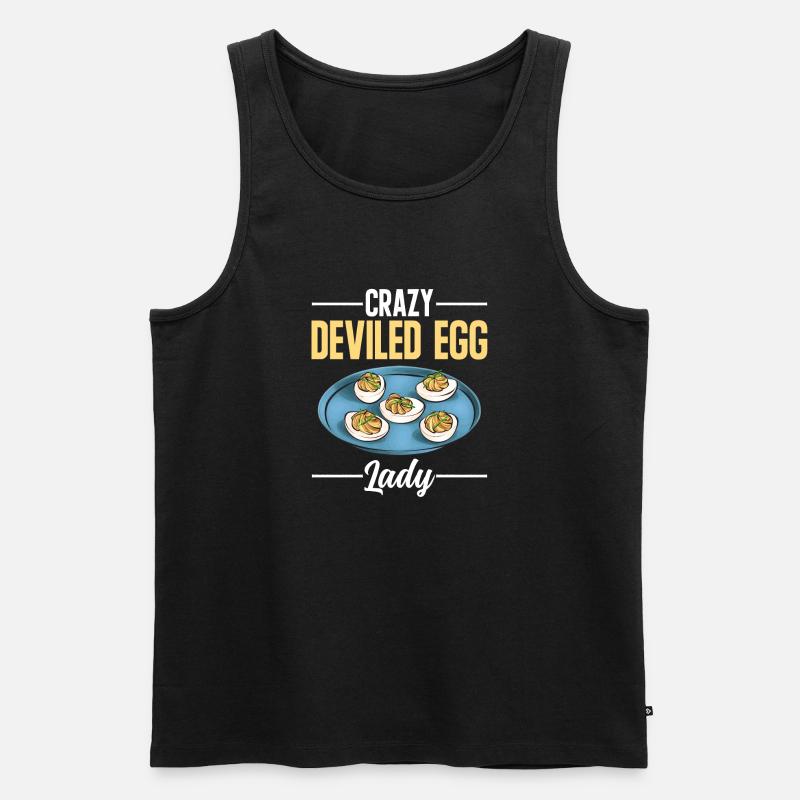 Gefüllte Eier Deviled Eggs - Männer Premium Bio Tank Top - Schwarz
