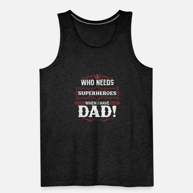 Superheld Papa Besser als jeder Comic-Held Männer Premium Bio Tank Top
