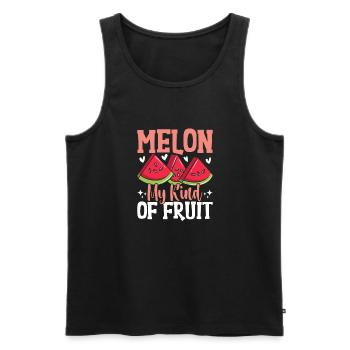 Melon Gift - Männer Premium Bio Tank Top - Schwarz - Vorne - Michal (187cm)