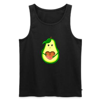 Avocat Mère avec Enfant - Débardeur bio Premium Homme - noir - Devant - Michal (187cm)