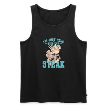 Männergrill Vater BBQ Fleisch Hinterhof Party - Männer Premium Bio Tank Top - Schwarz - Vorne - AI Model Male 178 light (178cm)
