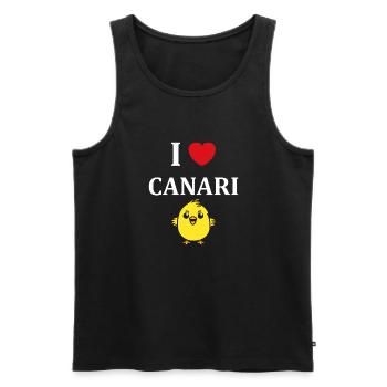 Humour Canari - Débardeur bio Premium Homme - noir - Devant - Michal (187cm)