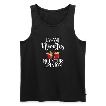 Noodle Lover Gifts - Männer Premium Bio Tank Top - Schwarz - Vorne - Michal (187cm)