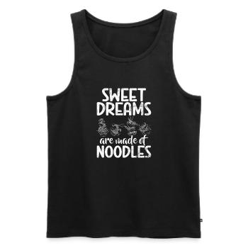 Noodle Lover Gifts - Männer Premium Bio Tank Top - Schwarz - Vorne - AI Model Male 178 light (178cm)