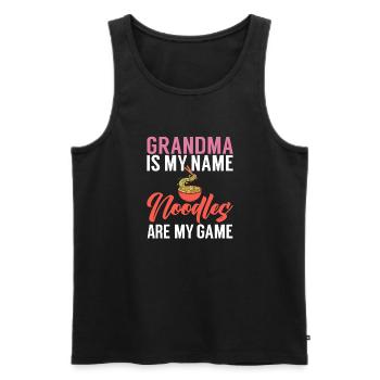 Noodle Lover Gifts - Männer Premium Bio Tank Top - Schwarz - Vorne - AI Model Male 178 light (178cm)