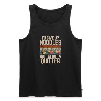 Noodle Lover Gifts - Männer Premium Bio Tank Top - Schwarz - Vorne - Michal (187cm)