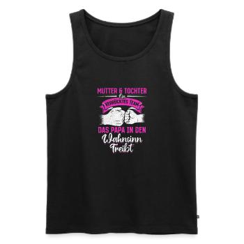Mutter & Tochter Zusammen unschlagbar - Männer Premium Bio Tank Top - Schwarz - Vorne - AI Model Male 178 light (178cm)