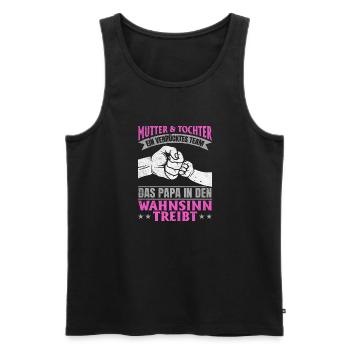 Mutter & Tochter Zusammen unschlagbar - Männer Premium Bio Tank Top - Schwarz - Vorne - AI Model Male 178 light (178cm)