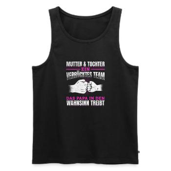 Mutter & Tochter Zusammen unschlagbar - Männer Premium Bio Tank Top - Schwarz - Vorne - AI Model Male 178 light (178cm)