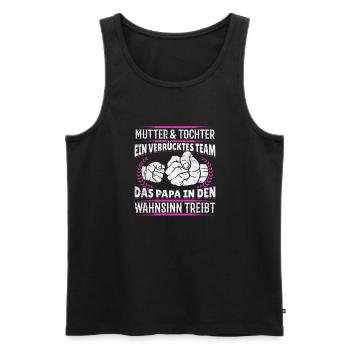 Mutter & Tochter Zusammen unschlagbar - Männer Premium Bio Tank Top - Schwarz - Vorne - AI Model Male 178 light (178cm)