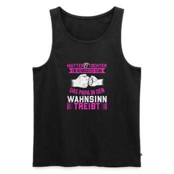 Mutter & Tochter Zusammen unschlagbar - Männer Premium Bio Tank Top - Schwarz - Vorne - AI Model Male 178 light (178cm)