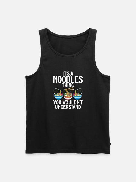 Noodle Lover Gifts - Men's Premium Organic Tank Top - black