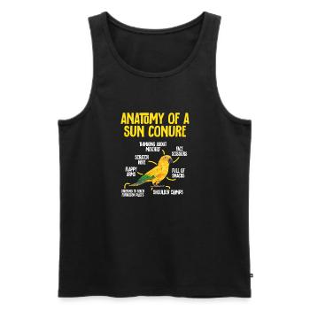 Parakeet, Parrot, Parakeet, Bird - Men's Premium Organic Tank Top - black - Front - Michal (187cm)