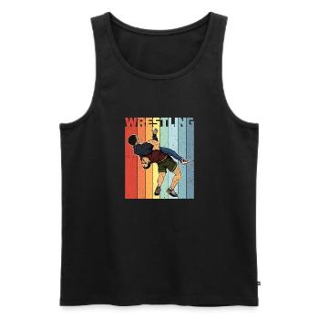 Wrestling Kampfsportler Kämpfer Wrestler Judo - Männer Premium Bio Tank Top - Schwarz - Vorne - AI Model Male 178 light (178cm)