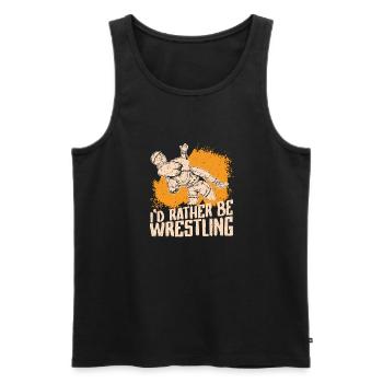 Freistilringen Wrestler Wrestling Ringen Suplex - Männer Premium Bio Tank Top - Schwarz - Vorne - AI Model Male 178 light (178cm)