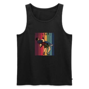 Wrestling Kampfsportler Kämpfer Wrestler Judo - Männer Premium Bio Tank Top - Schwarz - Vorne - AI Model Male 178 light (178cm)