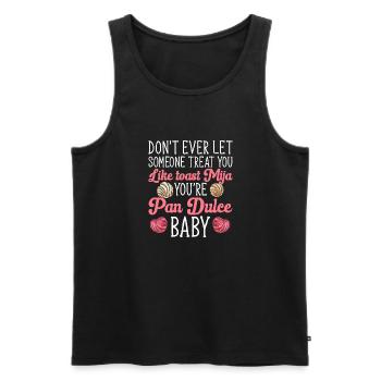 Concha Hispanic Mexikanisch Pan Dulce - Männer Premium Bio Tank Top - Schwarz - Vorne - Michal (187cm)