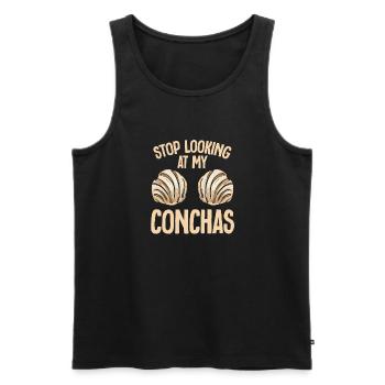 Concha Hispanic Mexikanisch Pan Dulce - Männer Premium Bio Tank Top - Schwarz - Vorne - Michal (187cm)