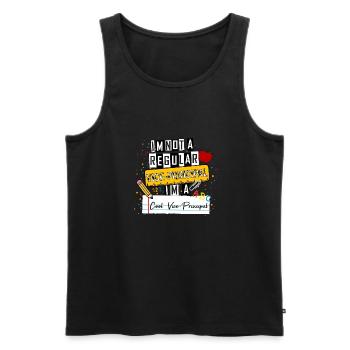 Ich bin kein regulärer Vize-Schulleiter, ich bin ein cooler Vize-P - Männer Premium Bio Tank Top - Schwarz - Vorne - Michal (187cm)