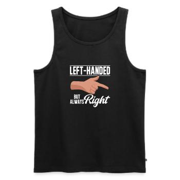 Southpaw - Men's Premium Organic Tank Top - black - Front - Michal (187cm)