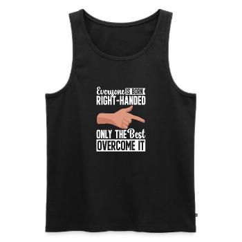 Southpaw - Men's Premium Organic Tank Top - black - Front - Michal (187cm)